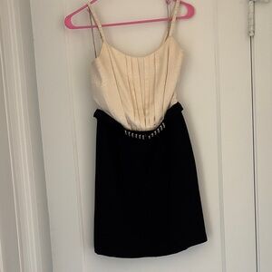 NWT Elegant Cream and Black Dress